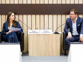 Юлия Варшавская, главный редактор Forbes Life и Forbes Woman и Кирилл Косолапов, автор и режиссёр проекта «ДРУГИЕ ЛЮДИ»