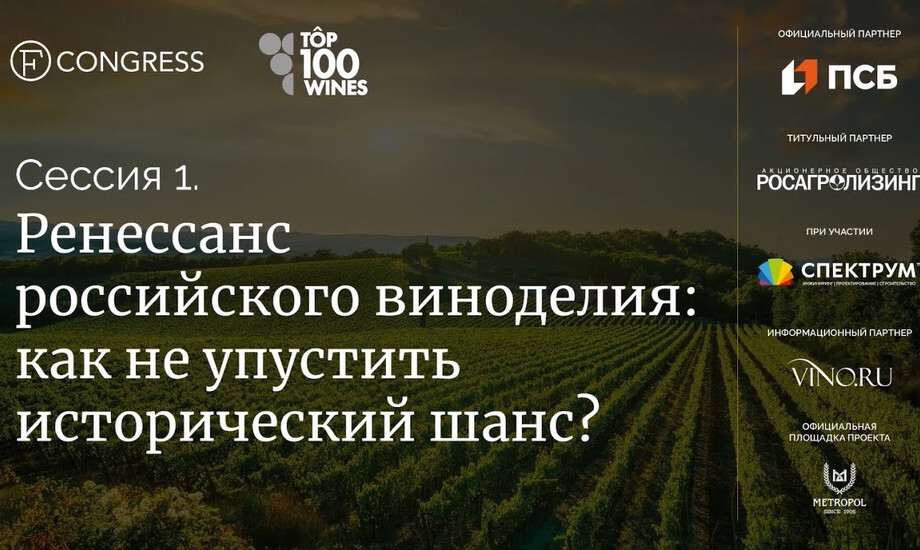 Сессия 1. Ренессанс российского виноделия: как не упустить исторический шанс?